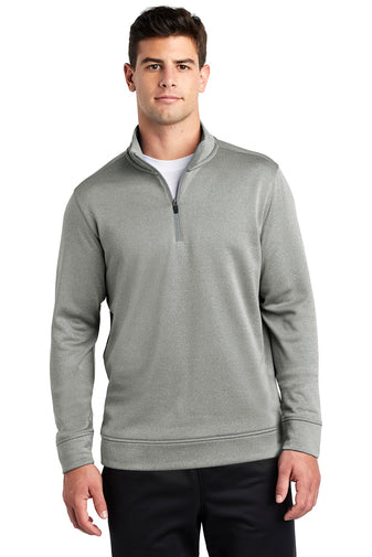 ST263  Sport-Tek ® PosiCharge ® Sport-Wick ® Heather Fleece 1/4-Zip Pullover